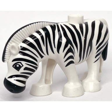white duplo zebra ridged mane with black ends