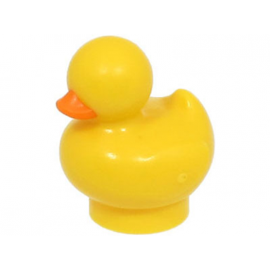 yellow duckling with molded orange beak pattern
