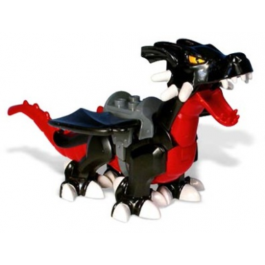 black duplo dragon large with red underside