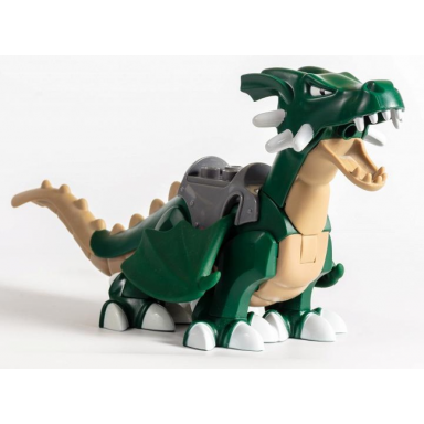 dark green duplo dragon large with dark tan underside