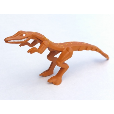 dark orange dinosaur mutant lizard with yellow specks on back pattern