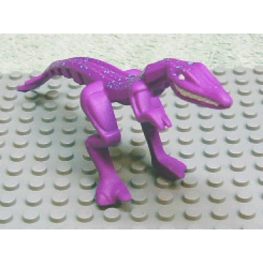 light purple dinosaur mutant lizard with blue specks on back pattern