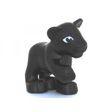 black duplo panther baby cub raised paw