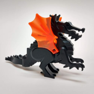 black dragon classic with trans-neon orange wings
