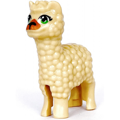 tan alpaca llama friends with bright green eyes black nose and medium nougat muzzle pattern