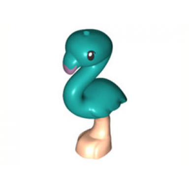 bird flamingo friends with bright light orange body black eyes and metallic pink beak pattern