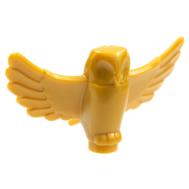 pearl gold owl spread wings