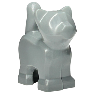dark bluish gray cat baby kitten standing