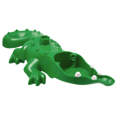 green duplo alligator crocodile large body white teeth pattern