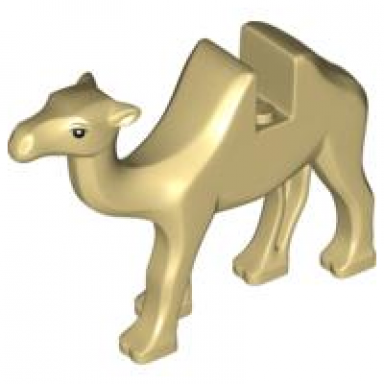 tan camel with black eyes and white pupils pattern