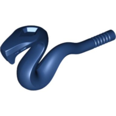 dark blue snake raised