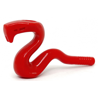red snake raised
