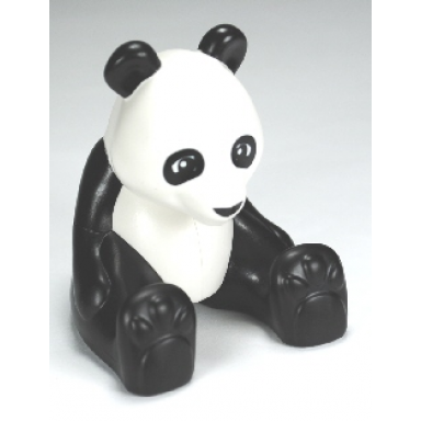 black duplo panda adult sitting eyes squared