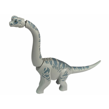 dinosaur brachiosaurus with sand blue stripes