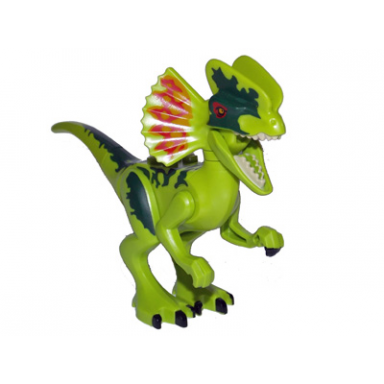 lime dinosaur dilophosaurus first version with lime head arms and legs