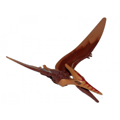 medium nougat dinosaur pteranodon with reddish brown back