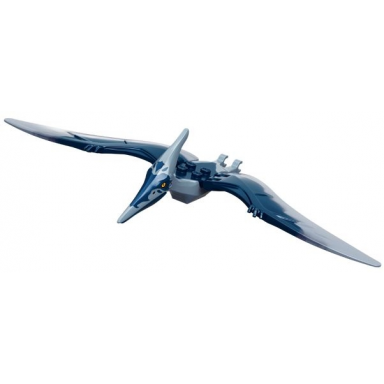 sand blue dinosaur pteranodon with dark blue back and forehead
