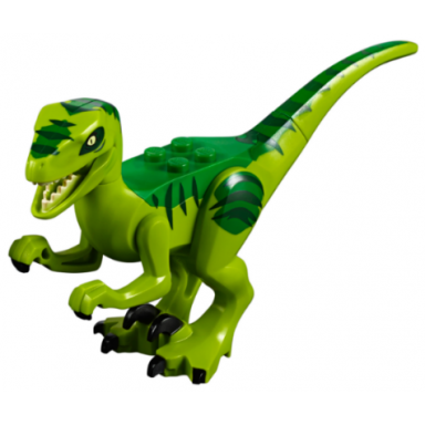lime dinosaur raptor velociraptor with green back