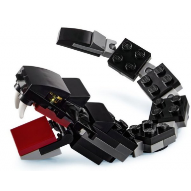 snake harry potter basilisk with dark red mouth - brick built