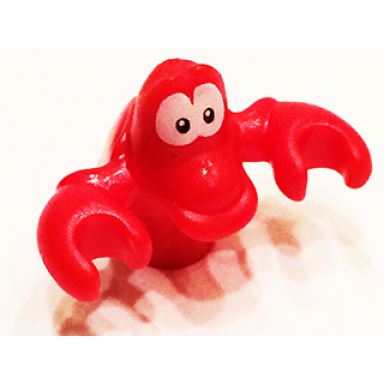 red crab the little mermaid with white eyes small black pupils pattern sebastian