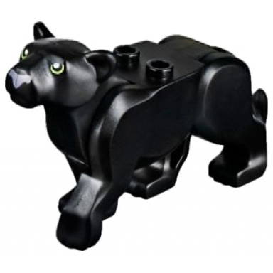 black cat large panther with lime eyes and dark bluish gray nose pattern