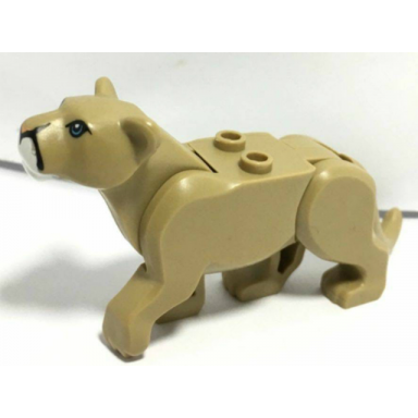 dark tan cat large mountain lion with white muzzle medium azure eyes and nougat nose pattern