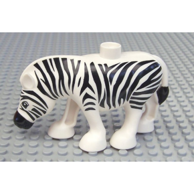 white duplo zebra smooth white mane