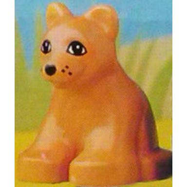 earth orange duplo lion baby cub