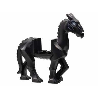 black horse skeletal with white eyes pattern hp thestral
