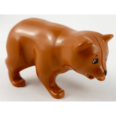 dark orange bear belville scala with eyes and black nose pattern