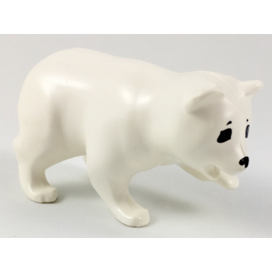 white bear belville scala with eyes and black nose pattern