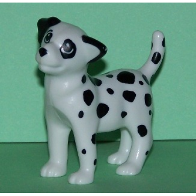 white dog scala puppy with dalmatian pattern ditto