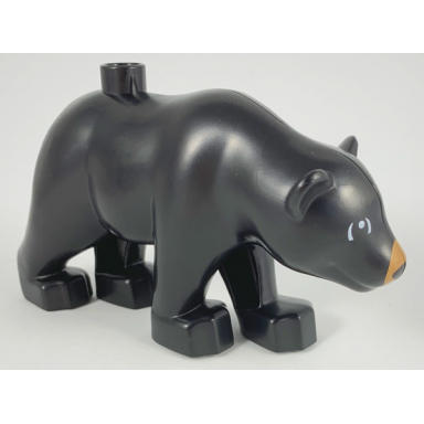 black duplo bear adult with medium nougat muzzle pattern