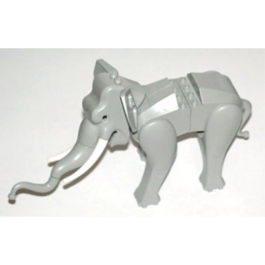 light gray elephant type 1 with white tusks