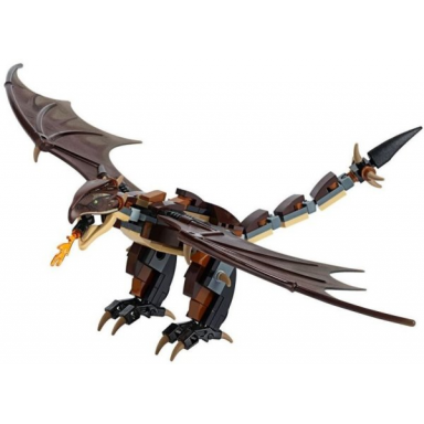 dragon harry potter hungarian horntail dark brown wings - brick built