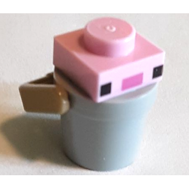 minecraft axolotl in bucket - brick built