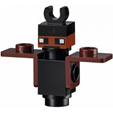 minecraft bat plate round 1 x 1 thin dark brown neck bracket - brick built