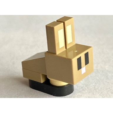 minecraft bunny rabbit baby dark tan - brick built