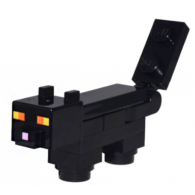 black minecraft cat black - brick built