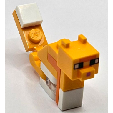 minecraft cat red sitting - brick built