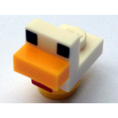 minecraft chicken baby with yellow feet - brick built