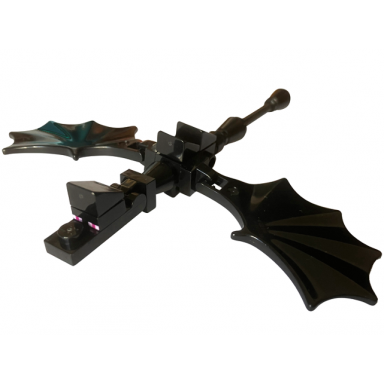 black minecraft ender dragon micro world - brick built