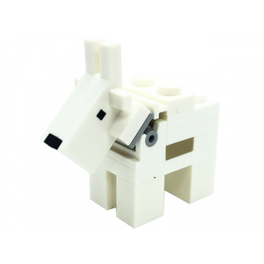 minecraft goat 4 studs on top 2 plate 1 x 1 on back - brick built
