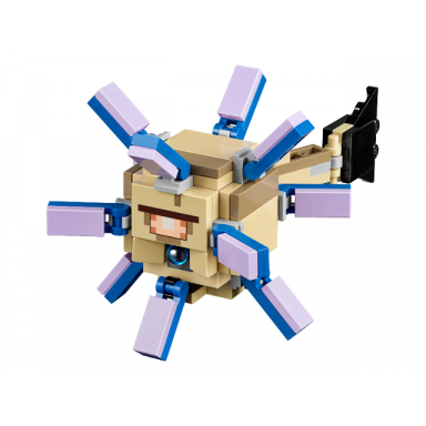 minecraft guardian elder tan plate 1 x 2 on tail - brick built