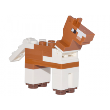 minecraft horse dark orange white spots on nose - brick built