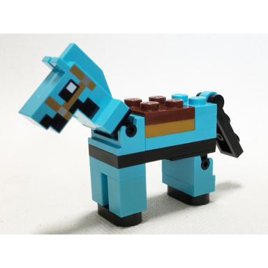 minecraft horse medium azure - brick built