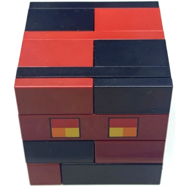 minecraft magma cube large black and dark red exterior - brick built