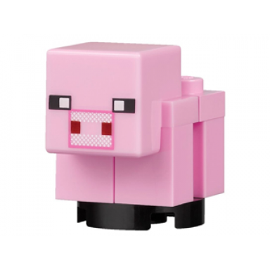 minecraft pig baby white snout - brick built
