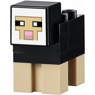 minecraft sheep black - brick built
