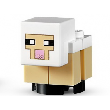 minecraft sheep lamb tan legs white head - brick built